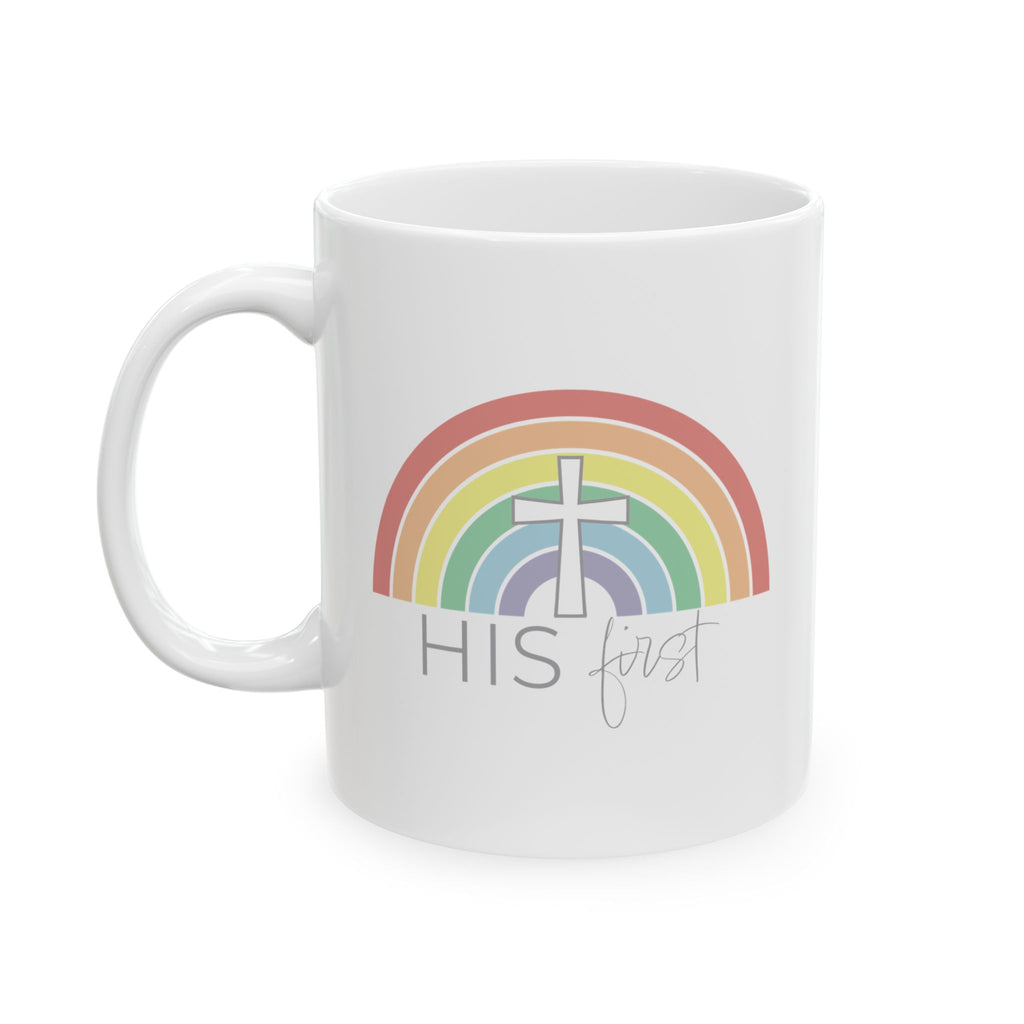 Happy Rainbow Illustration Mug | Ceramic Mug (11oz, 15oz)