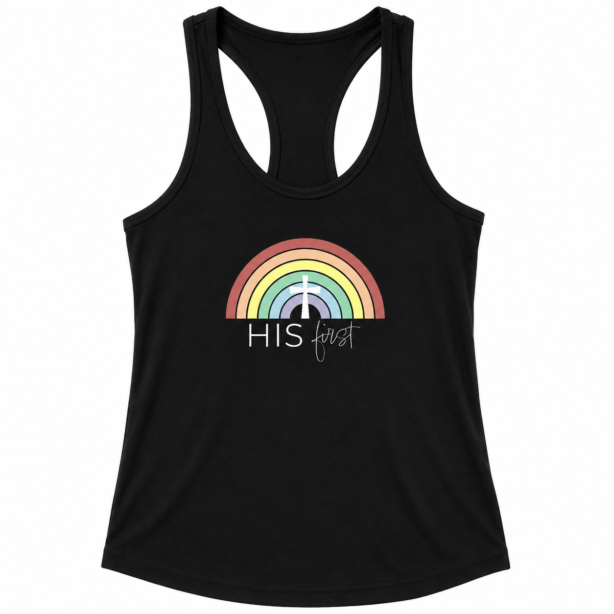 His First Rainbow | Racerback Tank