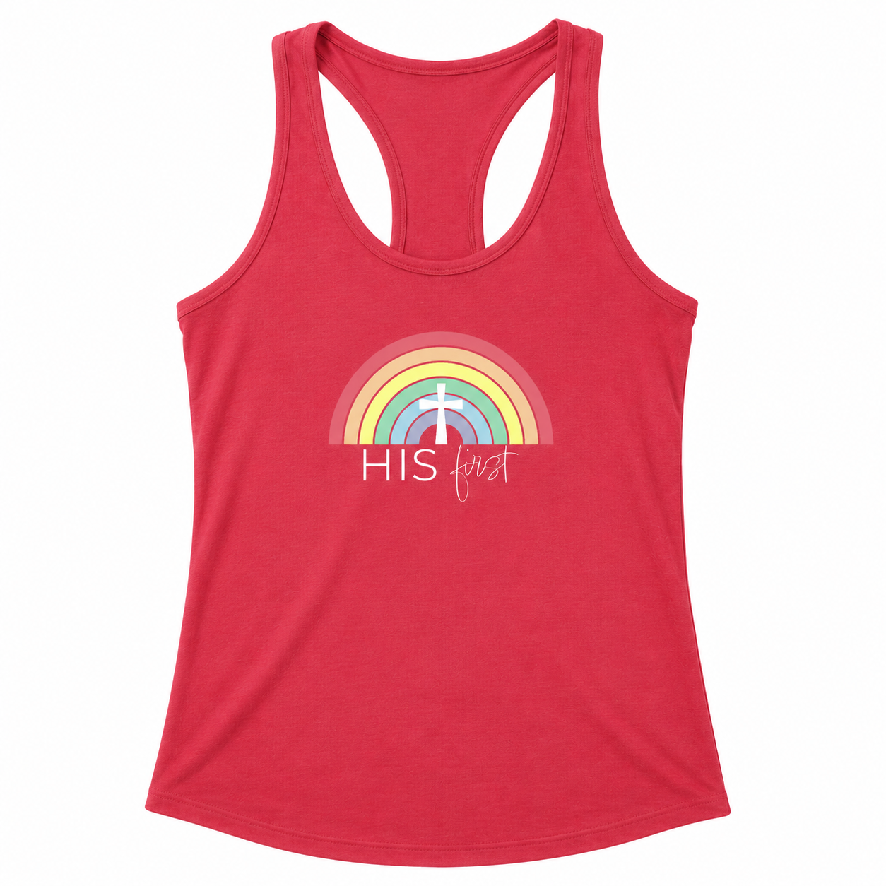 His First Rainbow | Racerback Tank