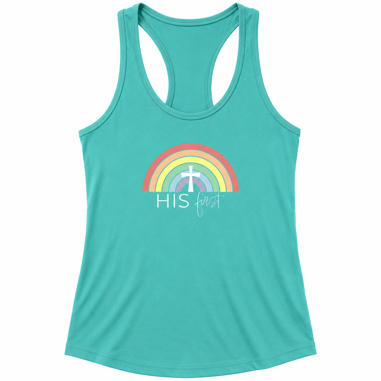 His First Rainbow | Racerback Tank