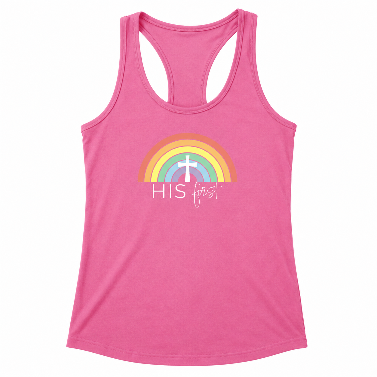 His First Rainbow | Racerback Tank