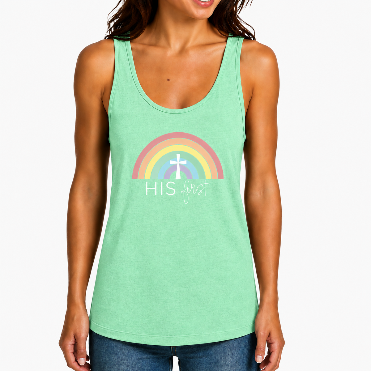 His First Rainbow | Beach Tank