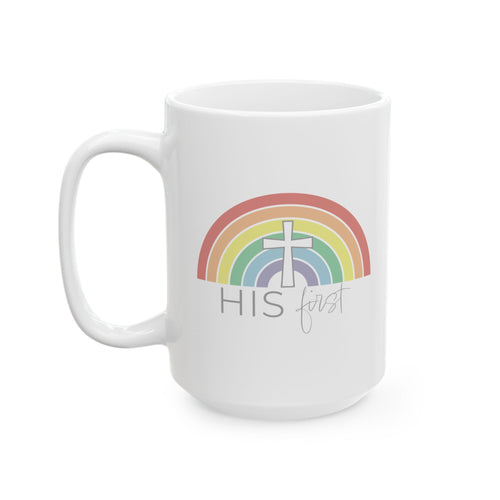 Happy Rainbow Illustration Mug | Ceramic Mug (11oz, 15oz)